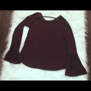 Maroon Derek Heart shirt. Size Med.